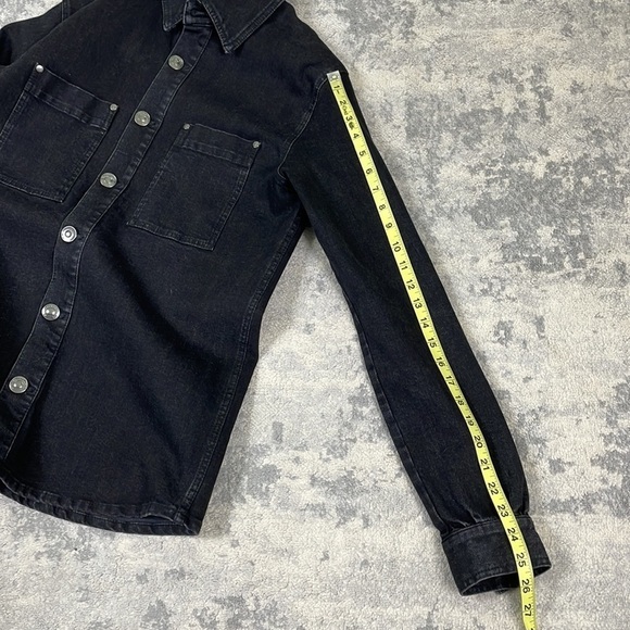 NWT Marcell Von Berlin Black Denim Button Front Jacket Shark Back Streetwear - Picture 7 of 12